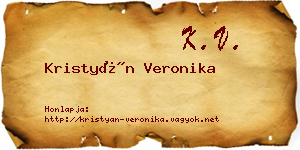Kristyán Veronika névjegykártya