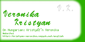 veronika kristyan business card